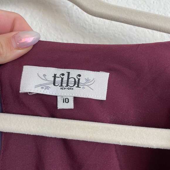 TIBI Purple Pink Silk Mini Dress - Picture 8 of 14